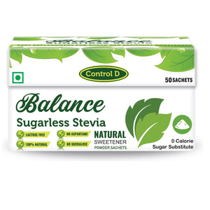 Control D Balance Stevia Sachets Sweetener  (50 Sachet)