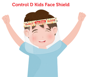 Control D Kids Face Shield Isolation Mask for Eyes Nose Face 3 Face Shields Safety Visor