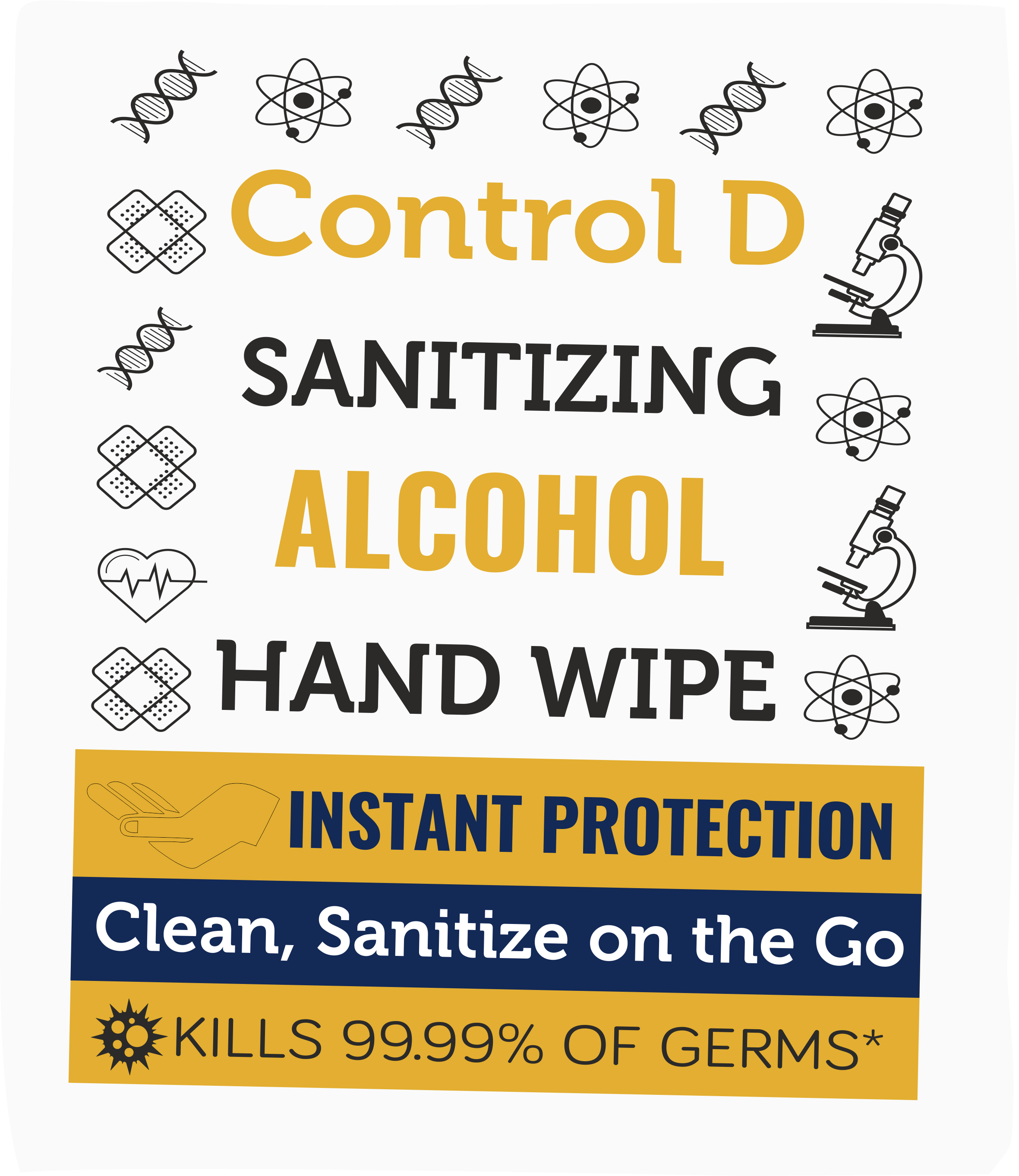 Control D Sanitizing Alcohol Hand Wipes