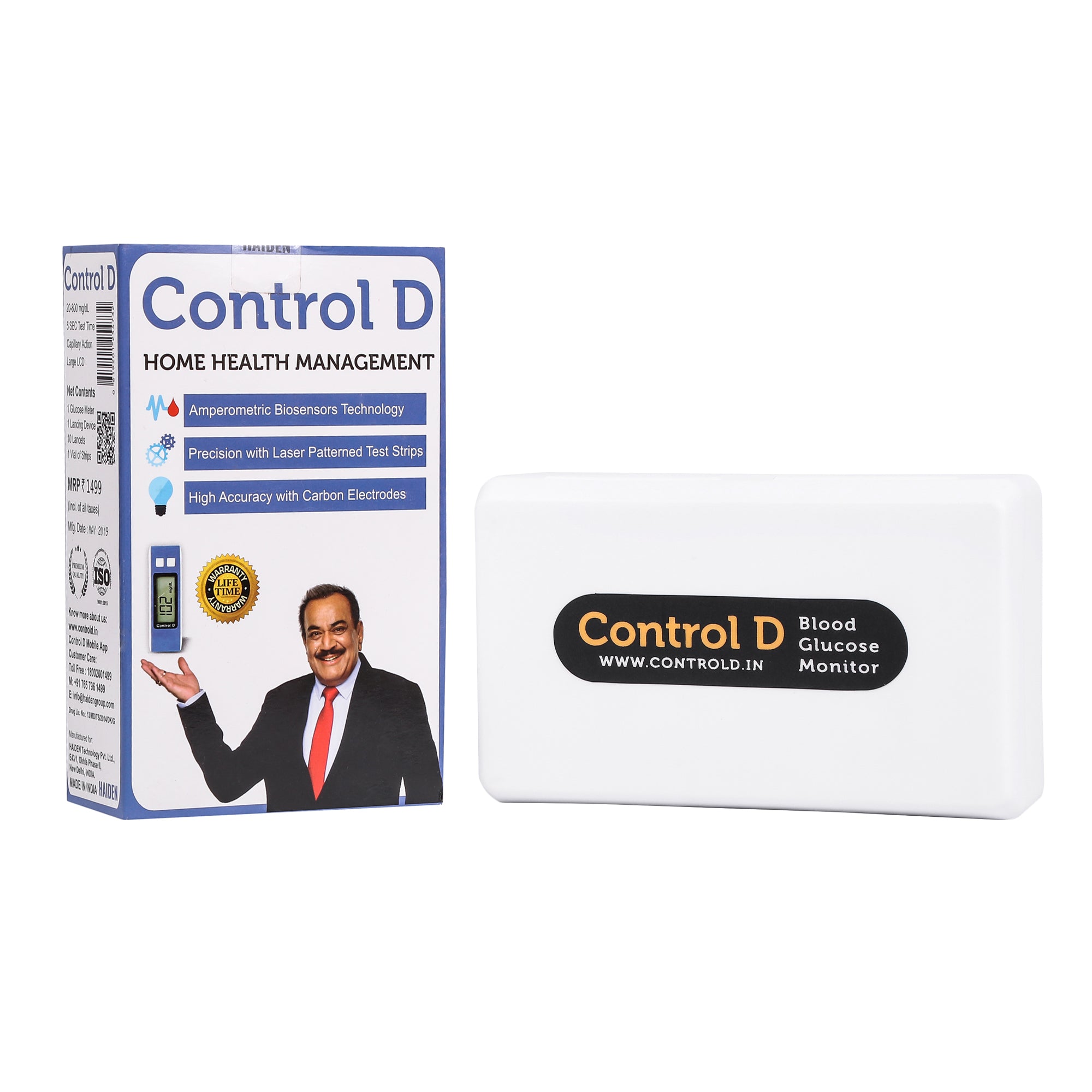 Control D Blue Meter Kit with 25 Strips