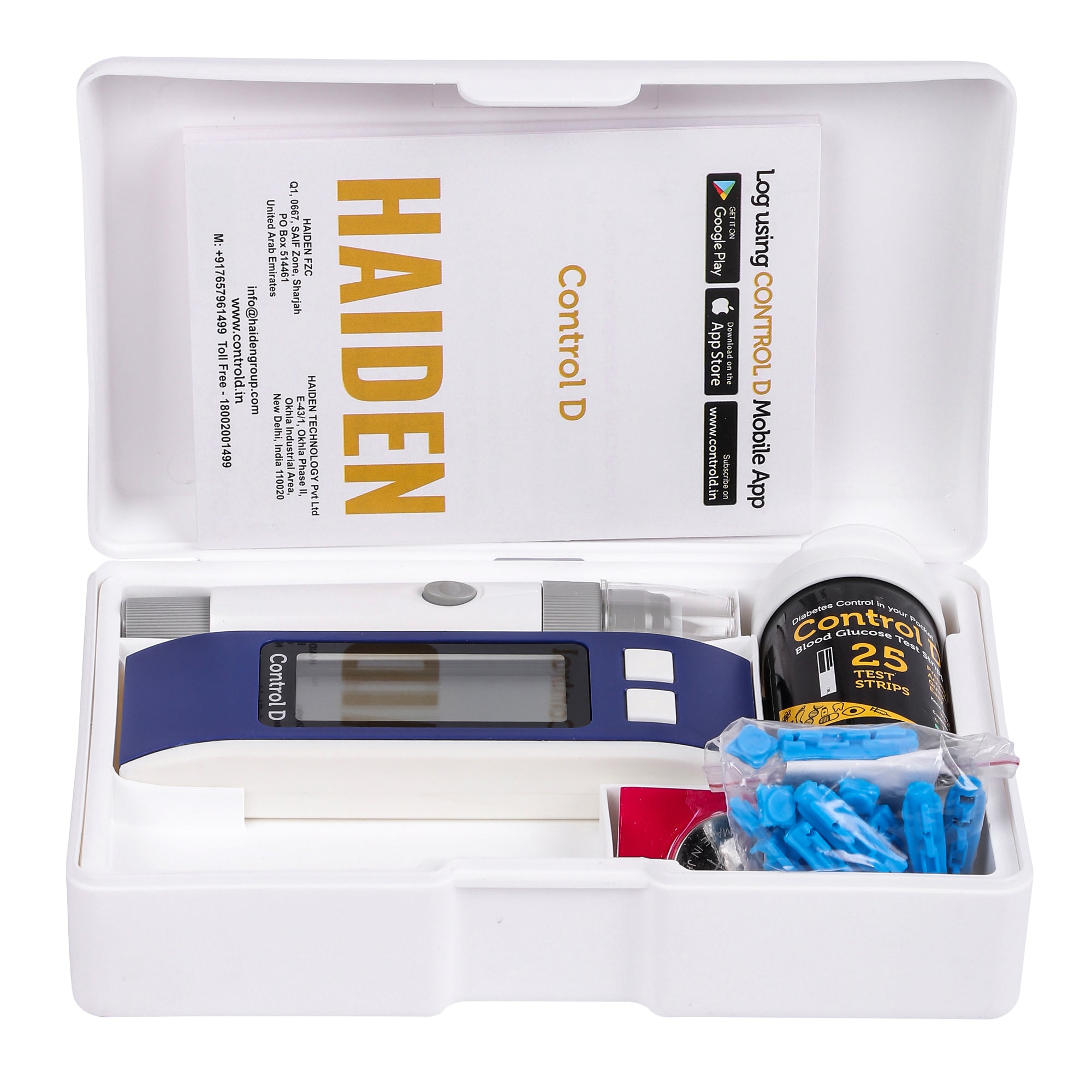 Control D Blue Meter Kit with 25 Strips