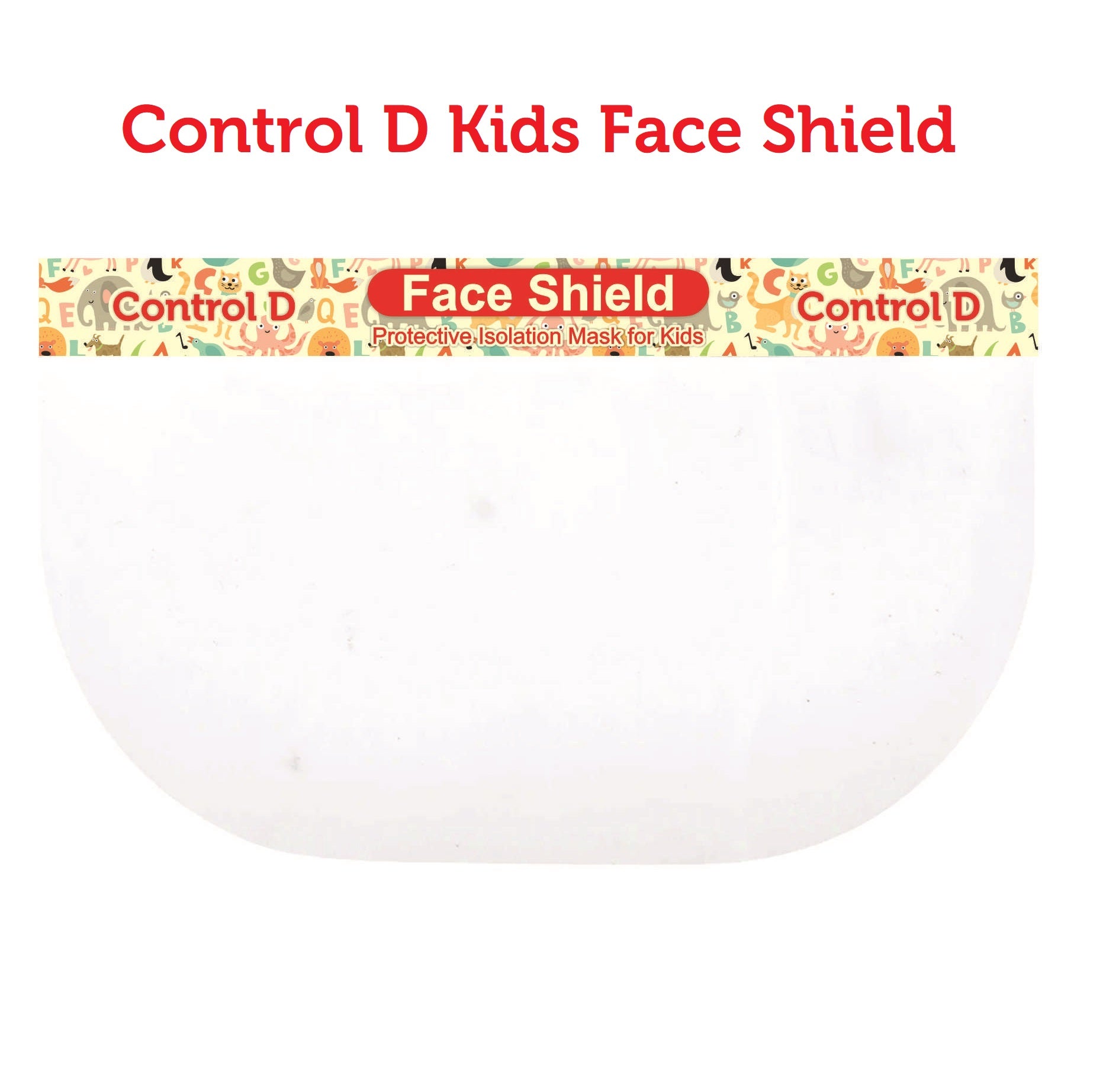 Control D Kids Face Shield Isolation Mask for Eyes Nose Face 3 Face Shields Safety Visor